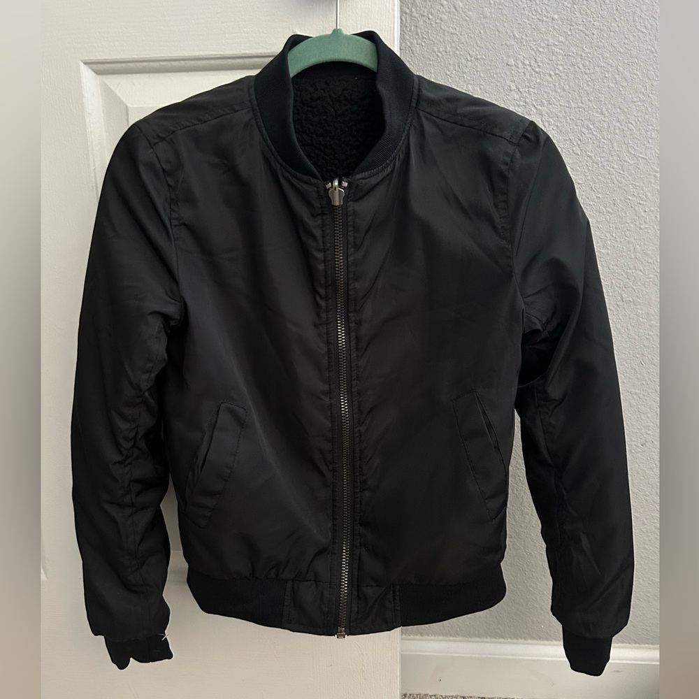 RD Style Women’s Reversible Faux Shearling Bomber Jacket